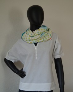 Loop Frau grün Patchwork